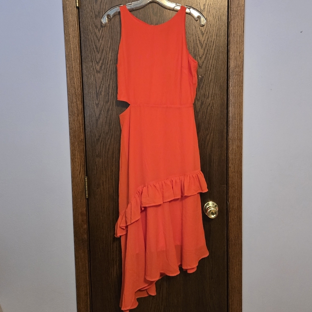 Sam Edelman Side Cut Out Ruffle Hem Dress NWT